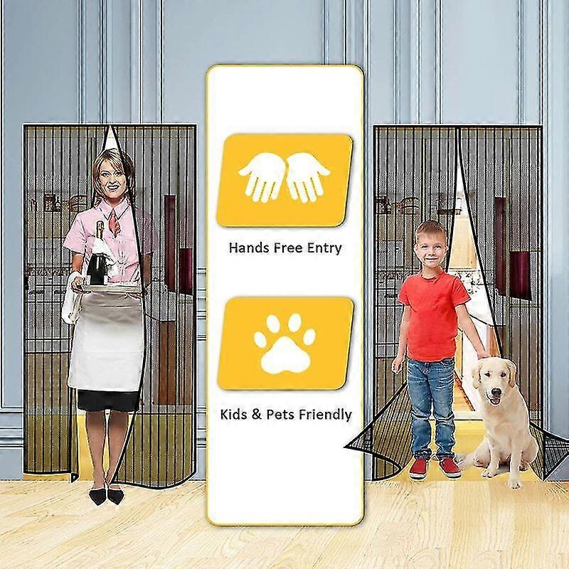 Magnetic Mosquito Net Door 210x90 Cm, Anti Fly Curtains Closes Automatically, Mosquito Net Curtain For Door, Magnetic Mosquito Net For Patio, Kitchen