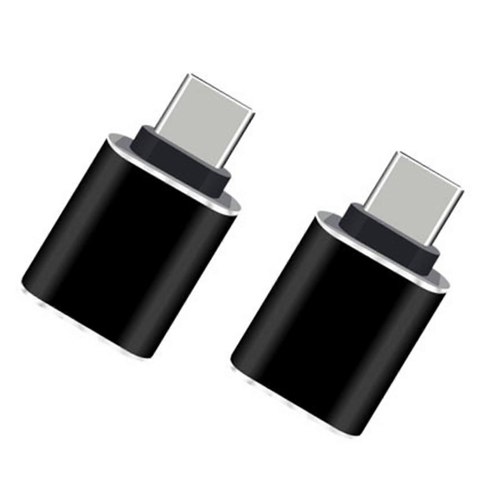 2 PCS USB 3.0 OTG Adapter Phone PD Cable Adapter Mouse Keyboard Connection Converter Black