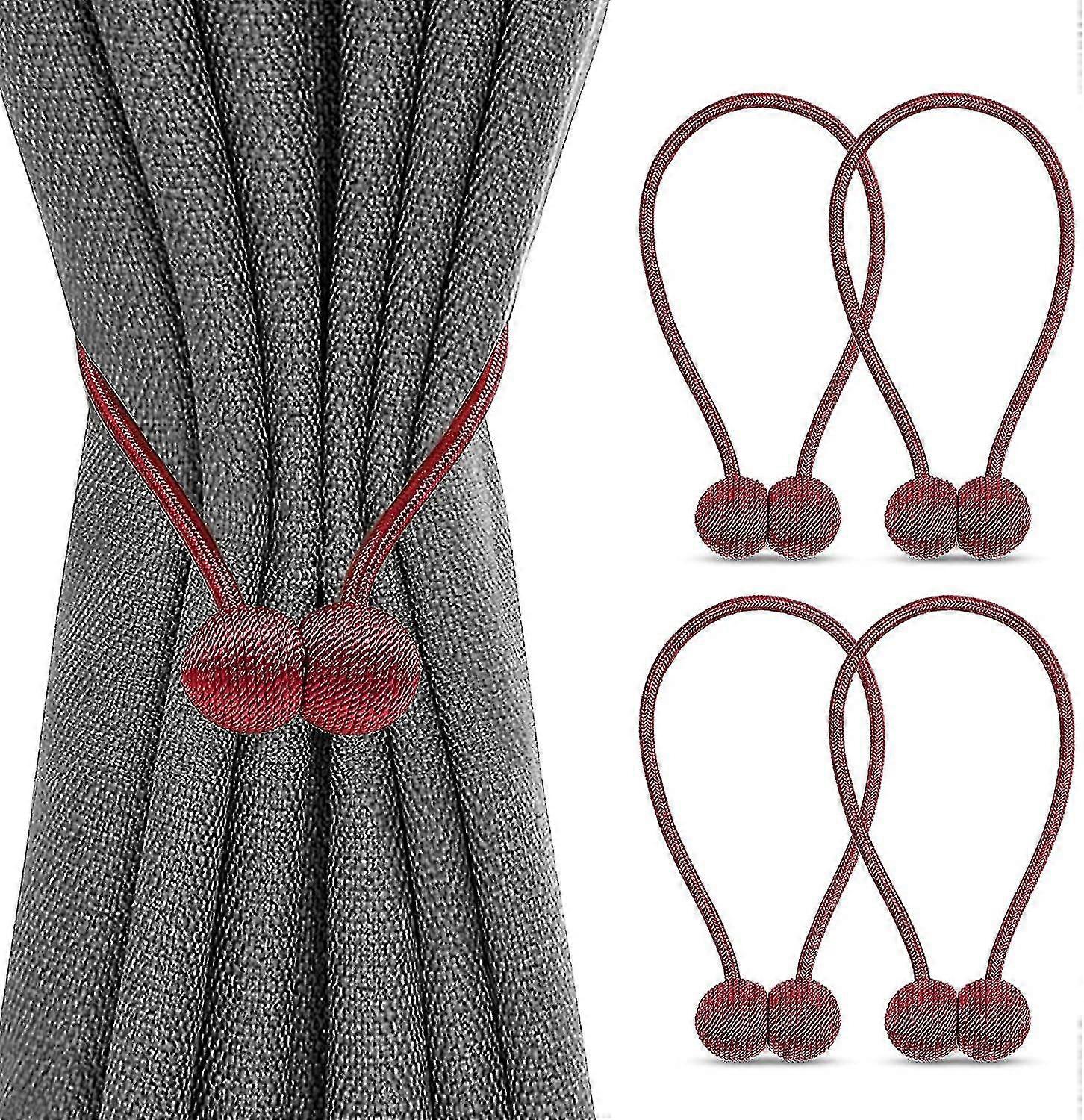 4つのカーテンタイバック、磁気カーテンタイバックバックルカーテンのセット