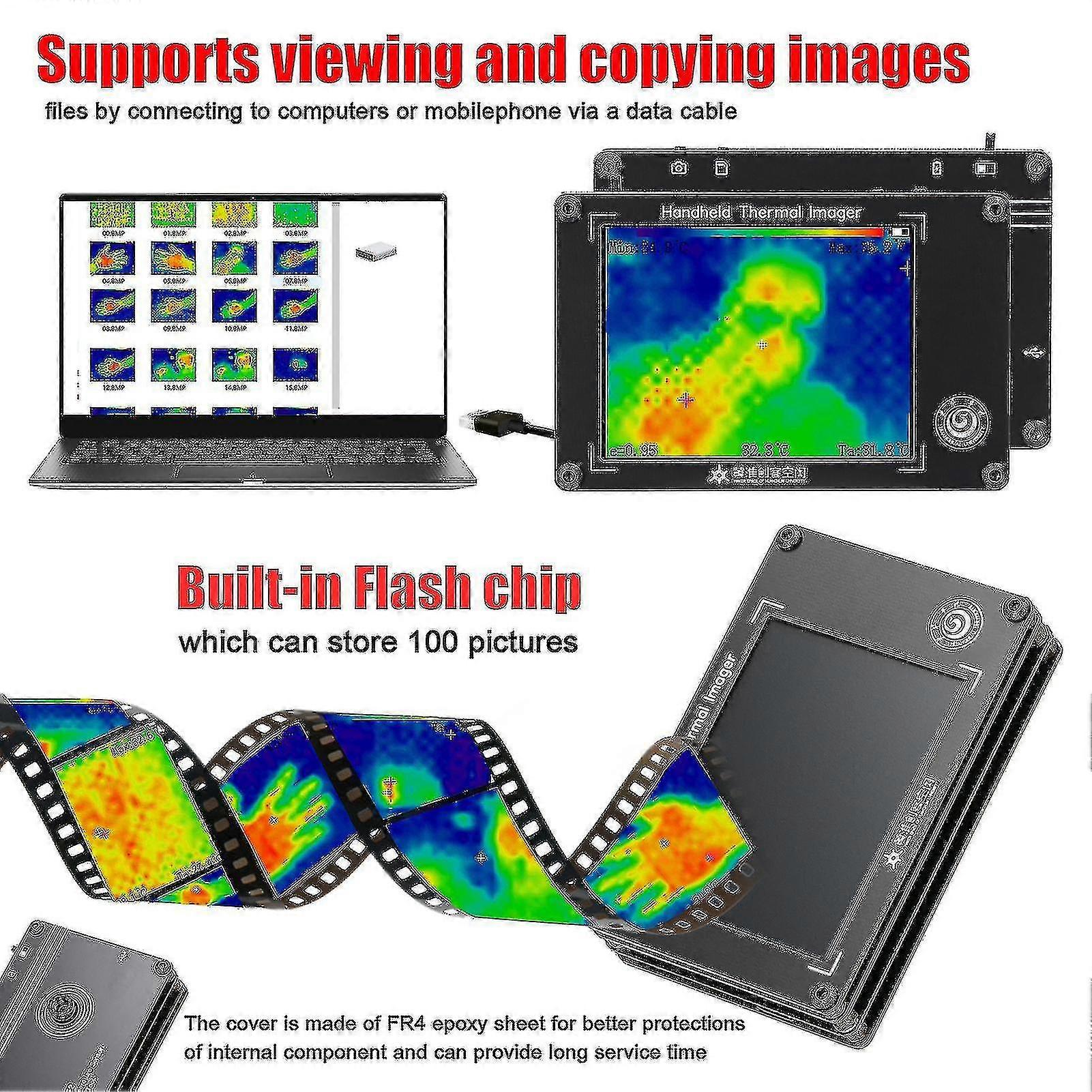 1.8 Inch Portable Infrared Thermal Imager Camera – Handheld Temperature Sensor, -40 To 300°C