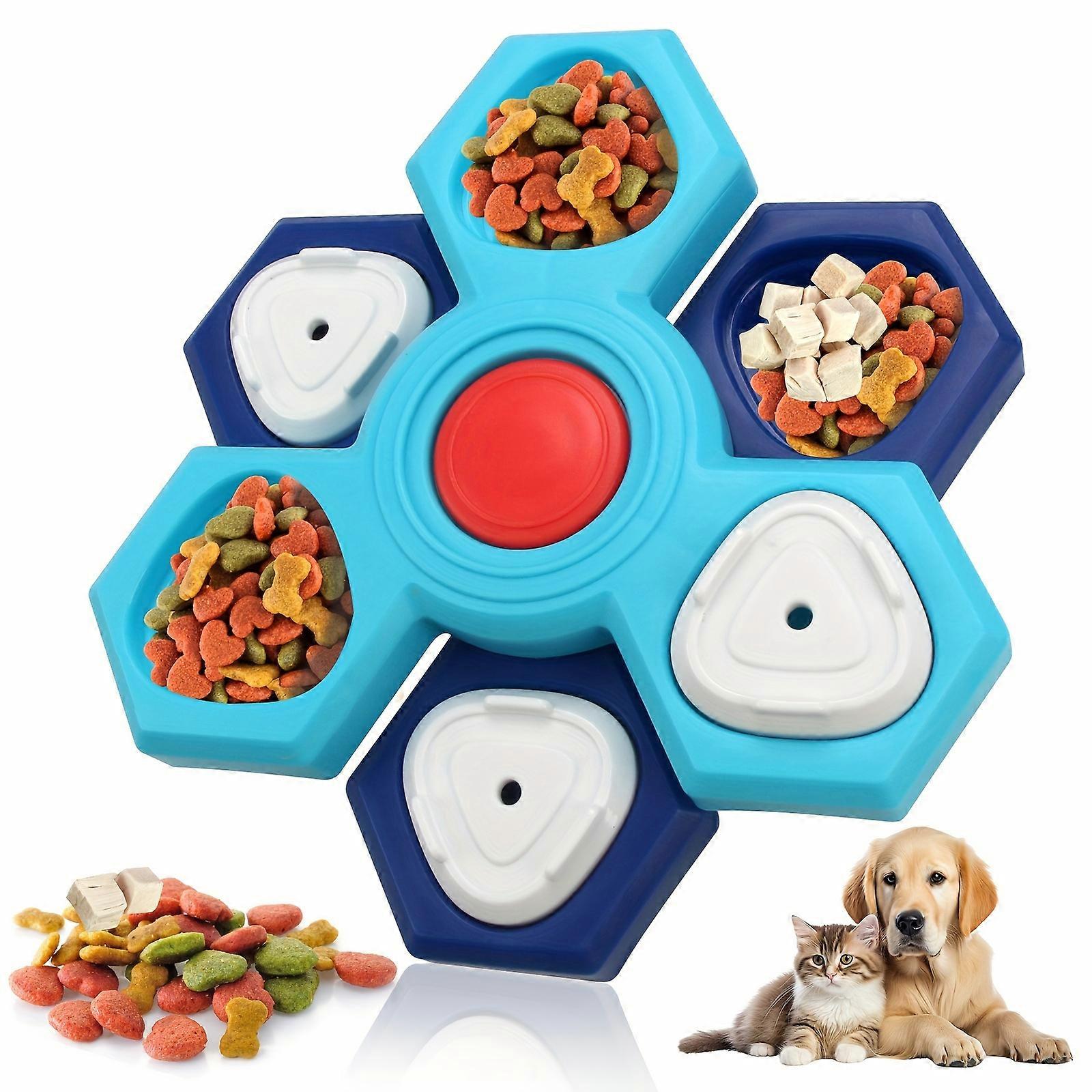 Interactive Dog Puzzle Toy - Multi-Layer Rotating Treat Dispenser & Slow Feeder For Mental Stimulation And Training