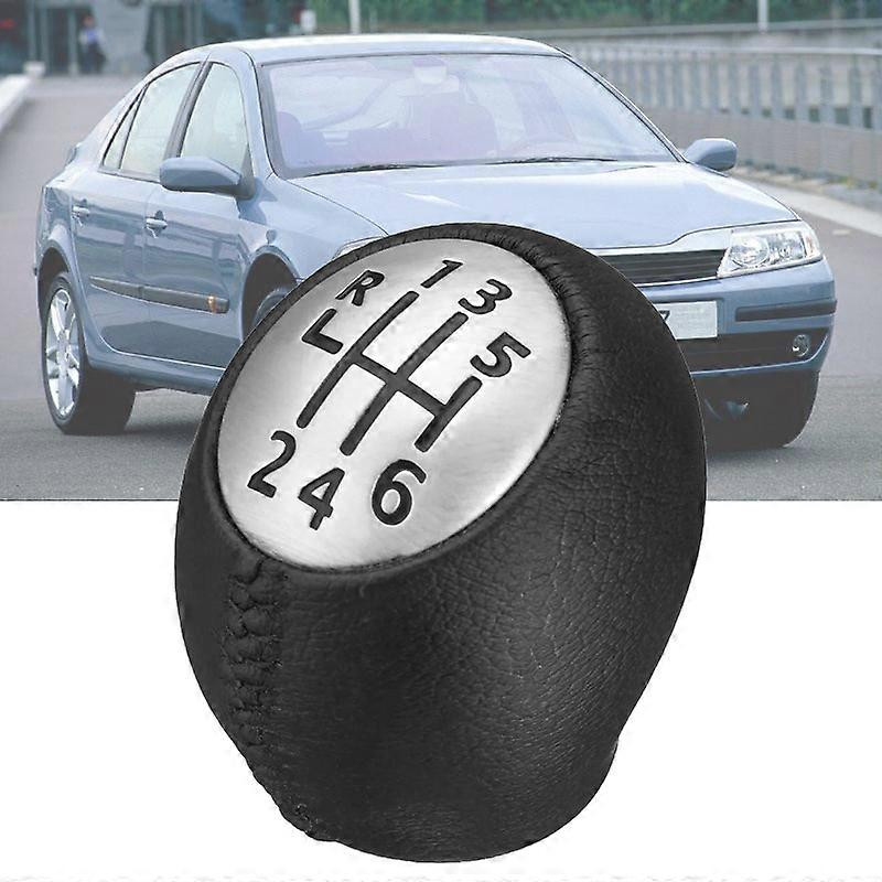 Κουμπί αλλαγής ταχυτήτων για renault laguna ii Mk2 στυλό μοχλών ραβδιών 6 ταχύτητα pu δέρμα μαύρο 2004 2005 2006 2007 αντικατάσταση χάντμπολ - κουμπί αλλαγής ταχυτήτων