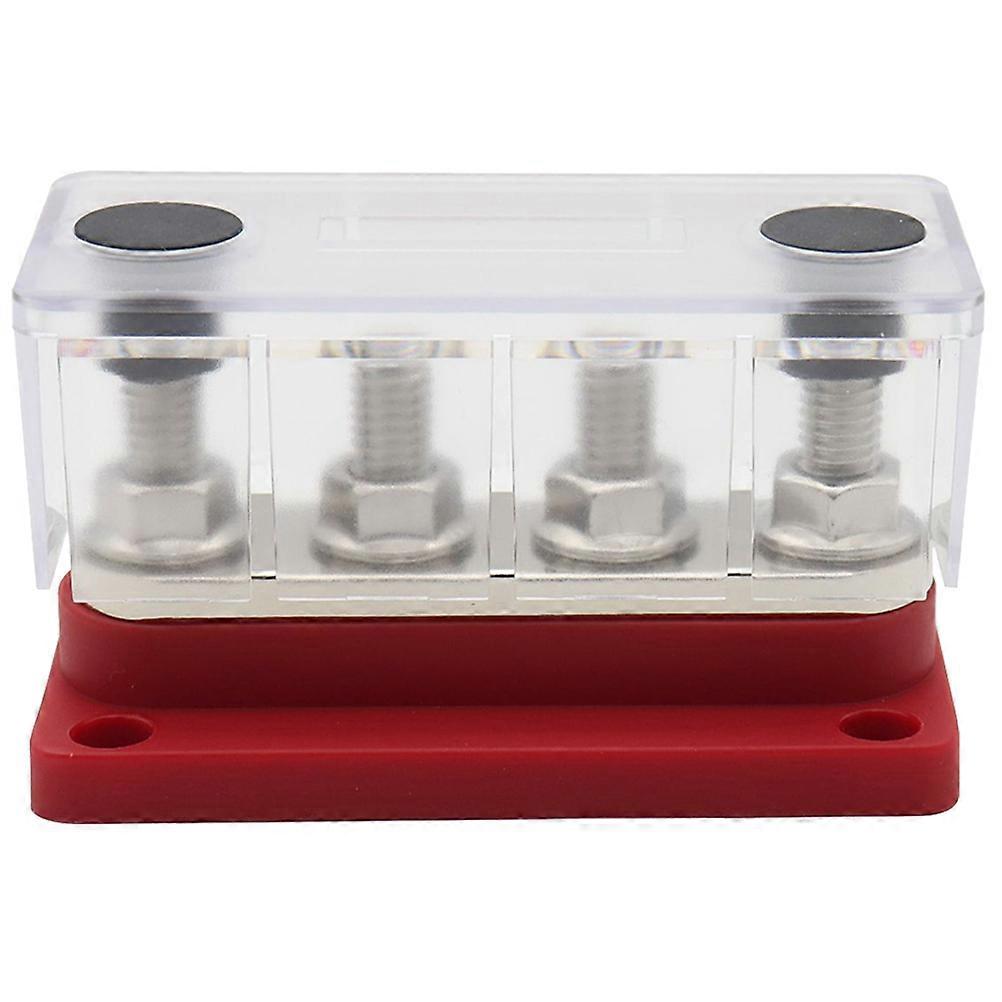 Terminal Bus Bar 300A Terminal Strip Car Terminal Strip Electrical Bus Bar Block(Red)
