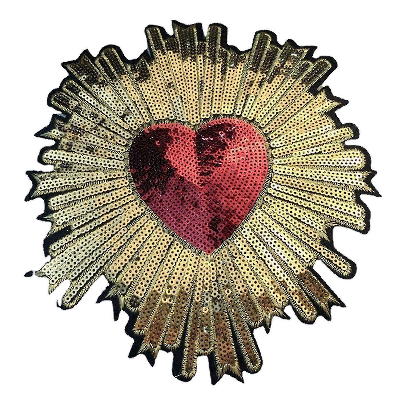 Embroidered Flower Patches Iron On - Gradient Pattern DIY Sewing Cloth Patches