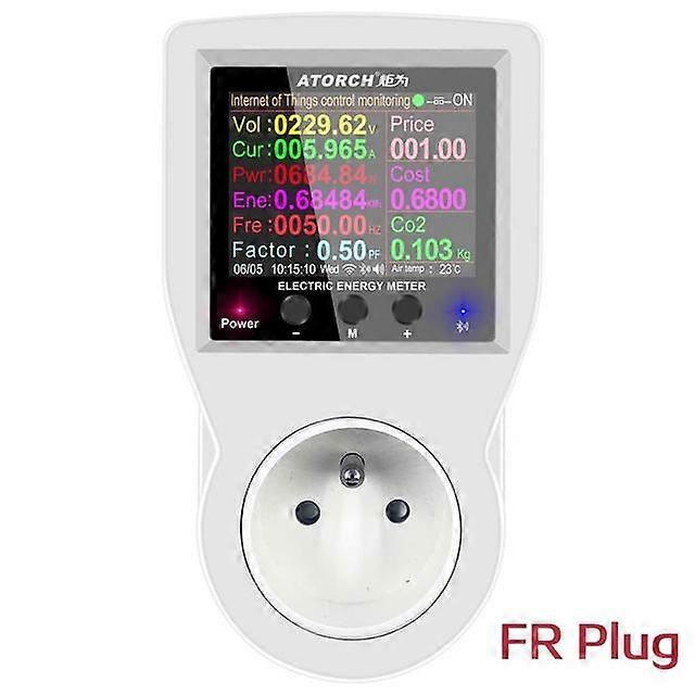 Tuya WIFI Smart Plug Digital Wattmeter 220V AC Power Meter Electricity Consumption Socket Power Kilowatt Meter