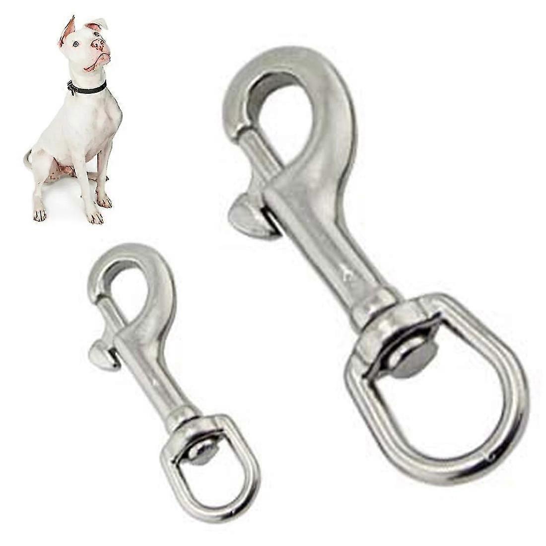 2 Pcs Swivel Spring Hook Pet Leash Hook Diving Hook,clips Clasp Hook Spring Loaded Clip Claw Clasps For Dog Leashes