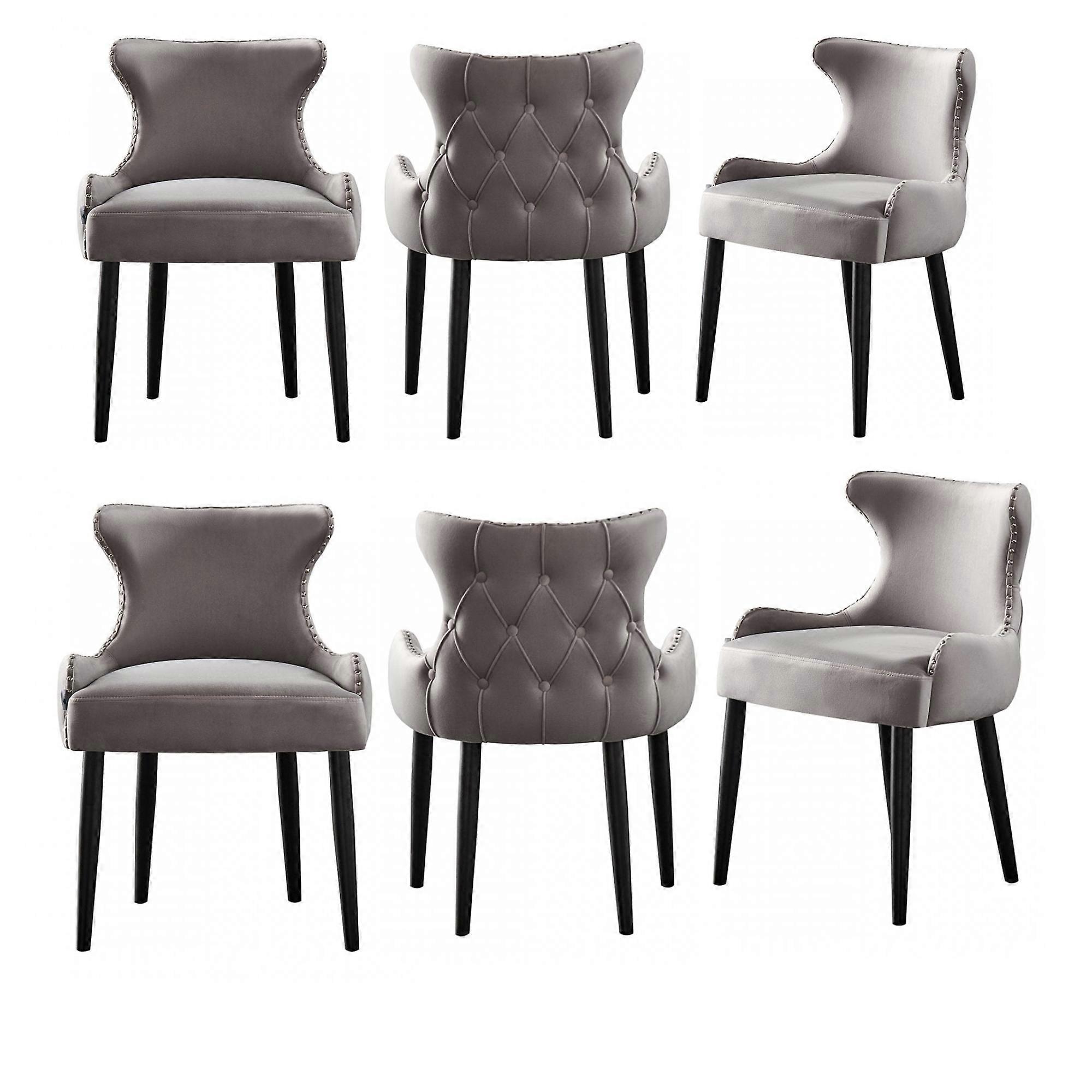 Ostrava Velvet Dining Chairs Set Of 6