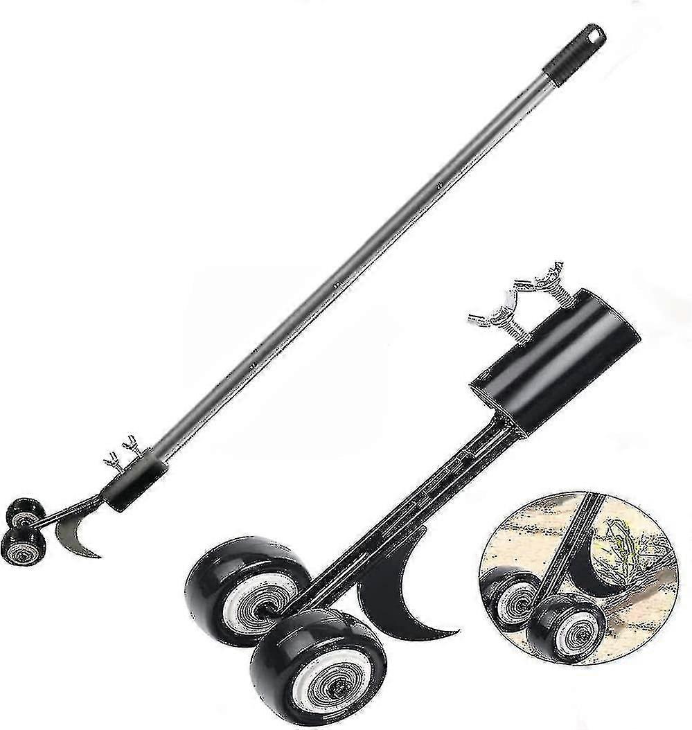 Weeding Tools For Garden,125Cm Long Handled Weeder Without Kneeling,Hook Weeding Tool For Block Paving,Patio Weeder Tool Set With Wheels For Driveways