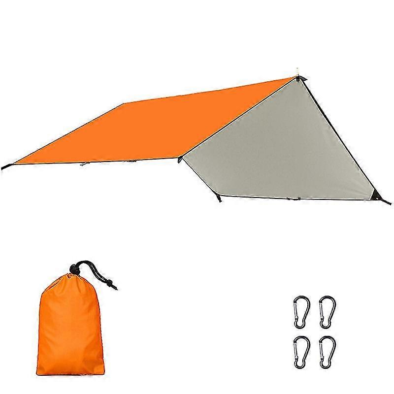 Outdoor Camping Tent Awning Awning Shade Ultra-light Camping Picnic Waterproof And Sun Protection Black Coated Tarp Aricxi Taraf