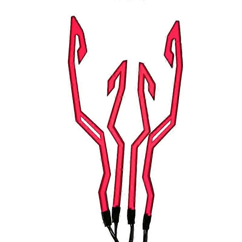 50JA מדבקות קסדת אופנוע דקורטיביות עם פס מהבהב, אורות לילה LED לרכיבה על קסדה, ערכת מחזיר אור