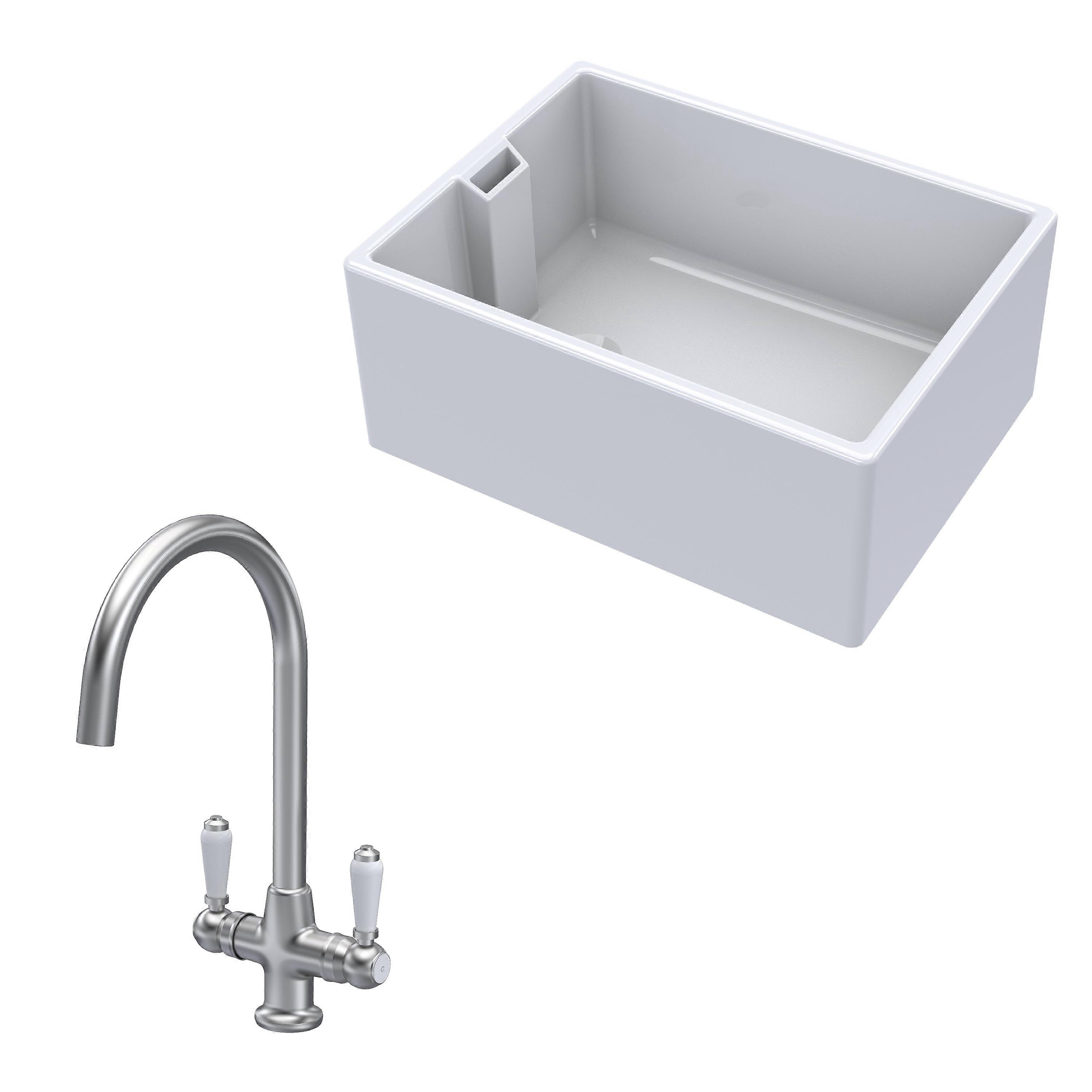 Belfast Sink 615x462x254 46W & Tap