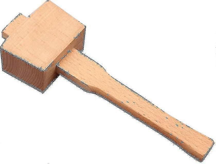 Beech Wood Mallet Hammer With Comfortable Handle Slanted Striking Surface Woodworking Hammer Banmo
