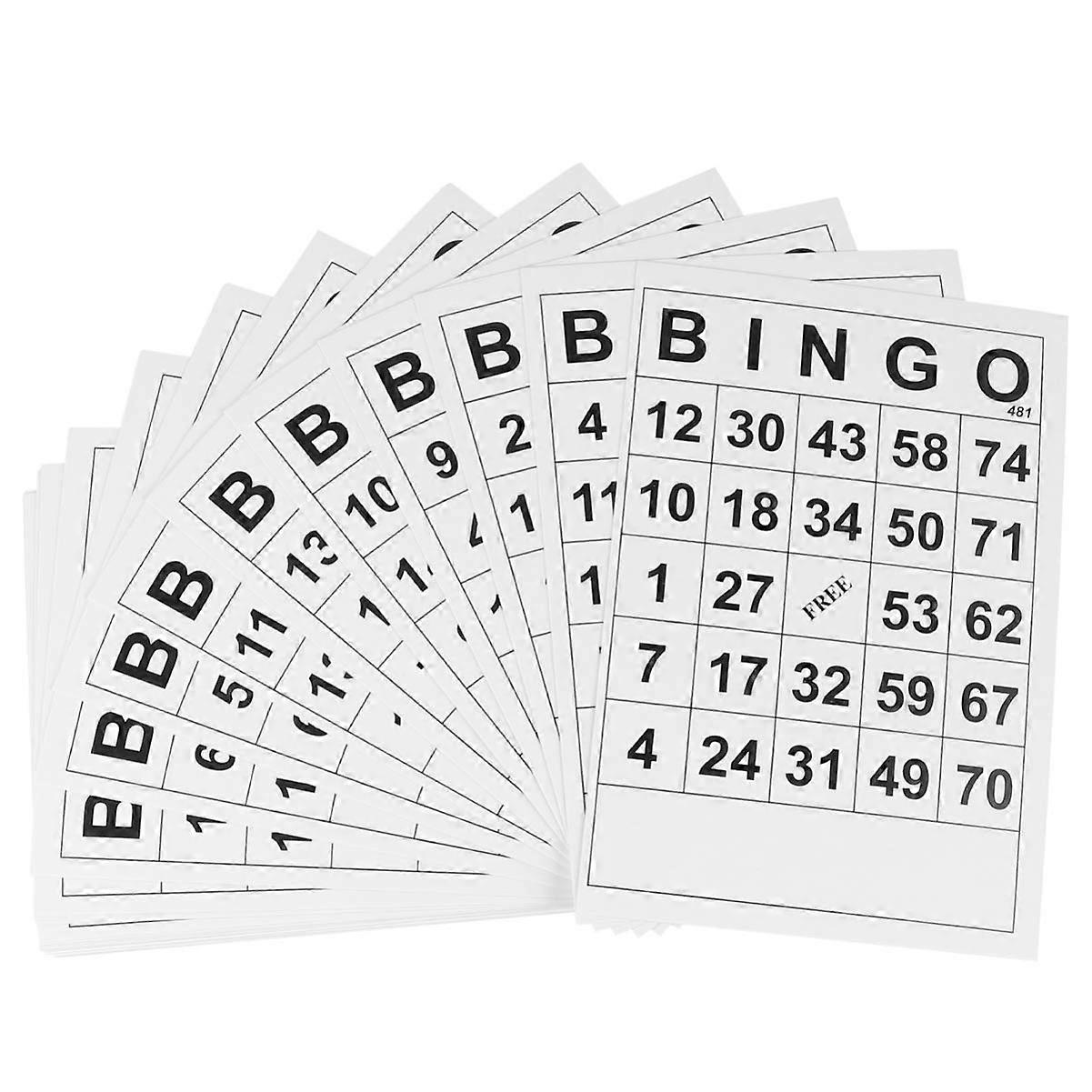 60Pcs Bingo Game Card Bingo Card Sets Disposable Bingo Card for Schools Large Group Games
