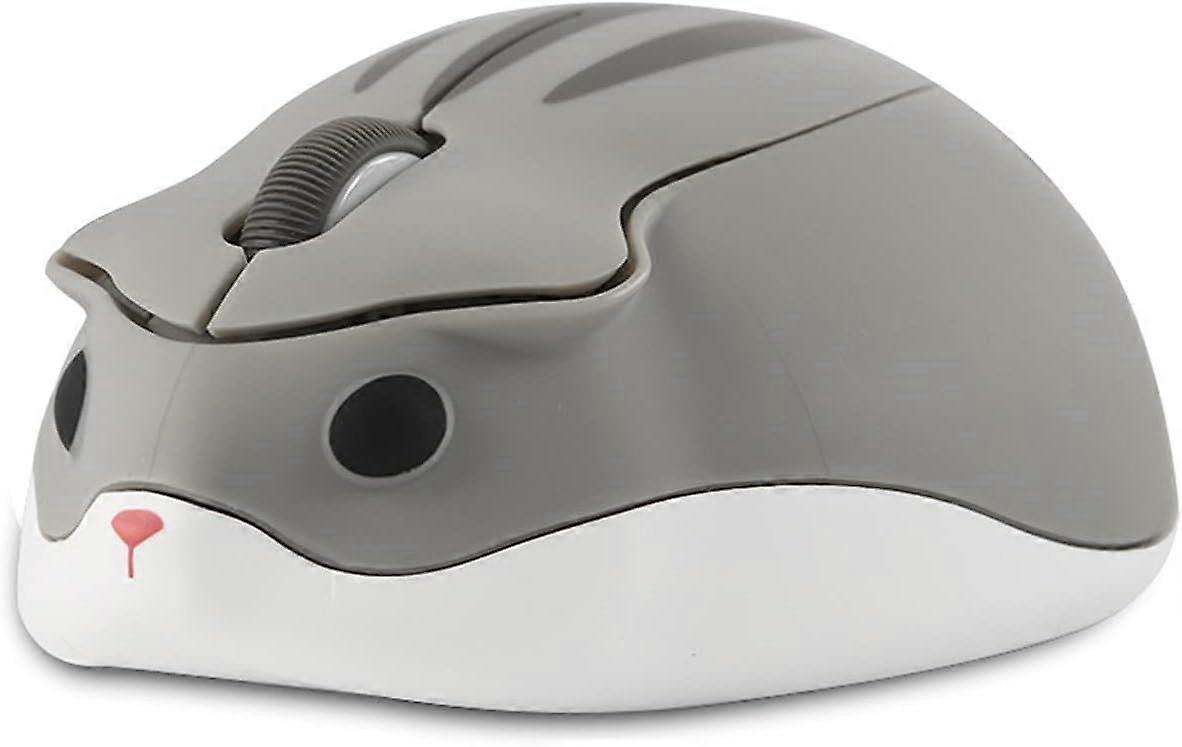 Light 2.4GHz Wireless Mouse Cute Wireless Mouse Portable Mini Mouse 3 Buttons for Laptop (Gray)