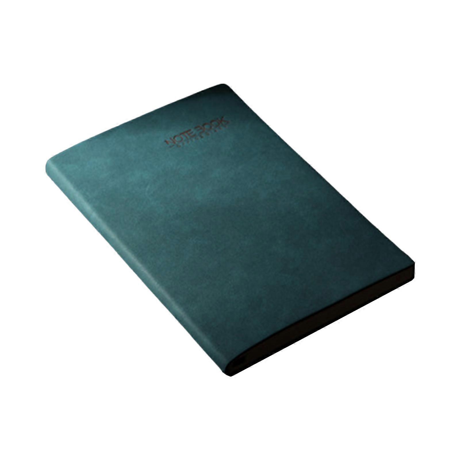 Simple A5 Leather Notepad Planner Lined Notebook with Ribbon Bookmark 220 Pages