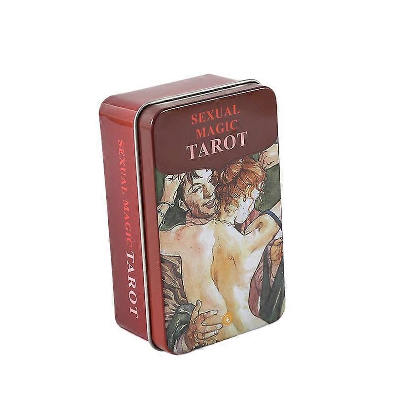 high quality tarot cards in Metal Tin Box 10cm*6cm board games gold green-plated Edge 78 cards with paper manual