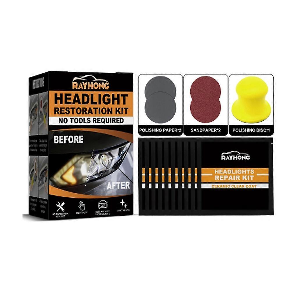 ערכת שחזור פנסים לרכב Restowipes, מנקה שחזור עדשה לפנסים פולניים