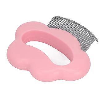 Pink Cat Grooming Comb with Safe Massage and Hair Removal for Little Pets, Bunnies, and Cats - Shell Design