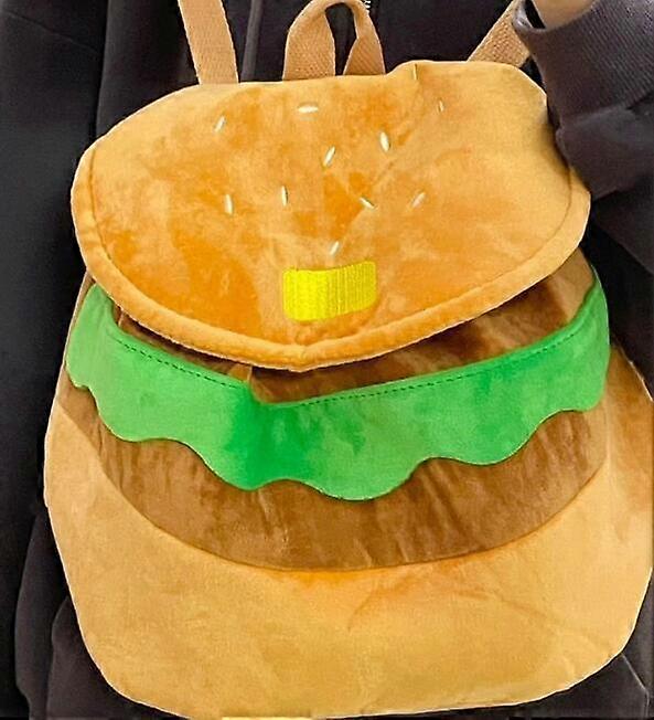 Cartoon Hamburger Shaped Double Strap Backpack