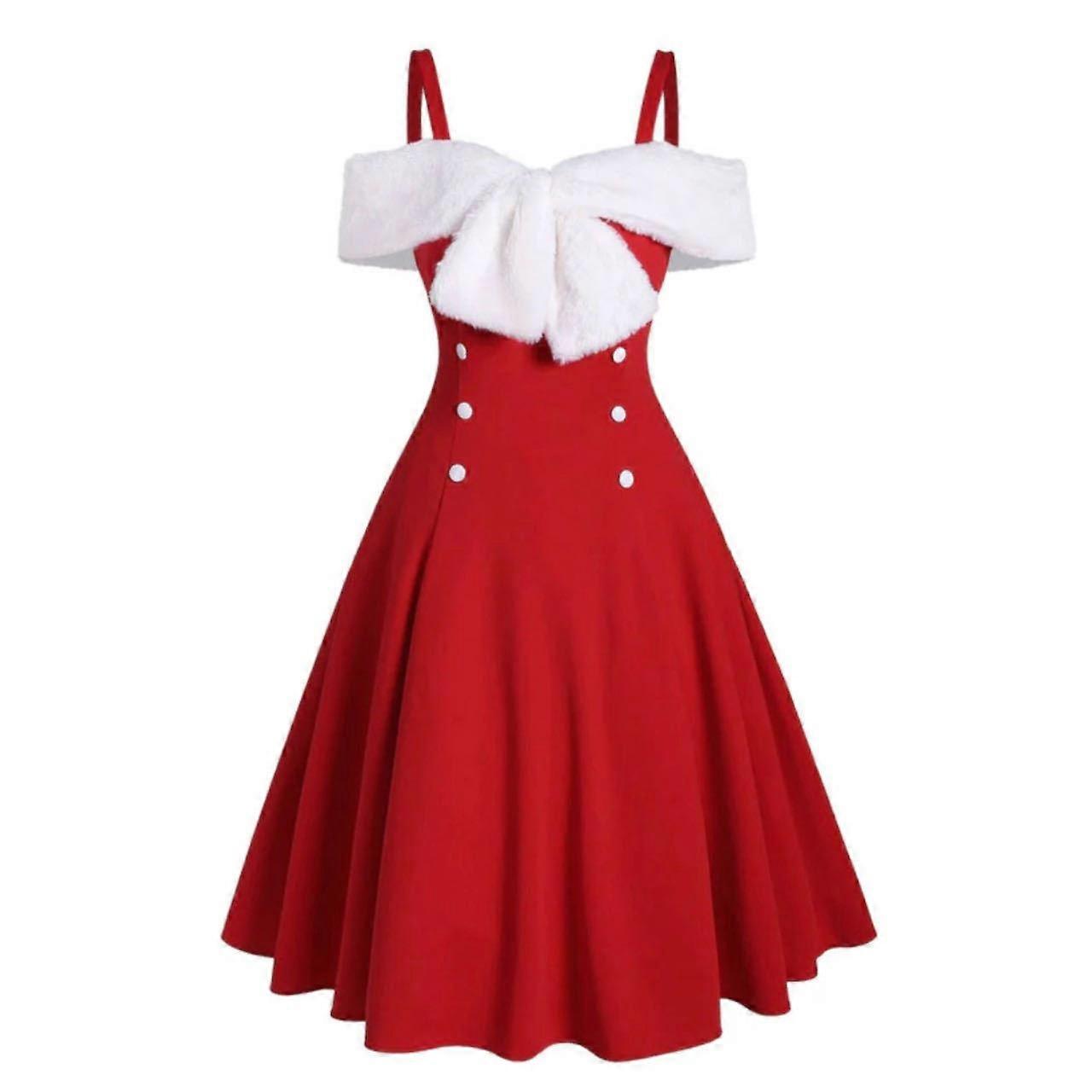 Women's Christmas Solid Color Warm Camisole Skirt