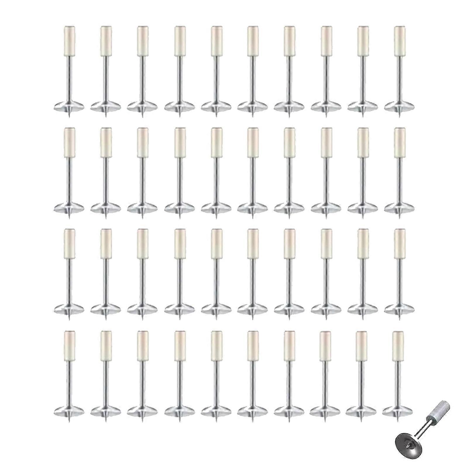 40pcs חזק בטון מסמר פלדה מיני ציפורניים עגולות עבור אקדח ציפורניים, 100% חדש