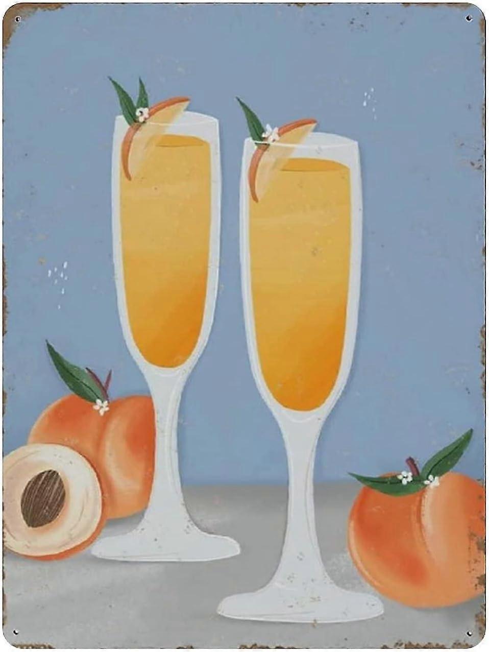 教会の小道港海辺の錫の看板金属プラークアートハンギングアイアンペインティングレトロな家のキッチンガーデンガレージの壁の装飾12 "x8"