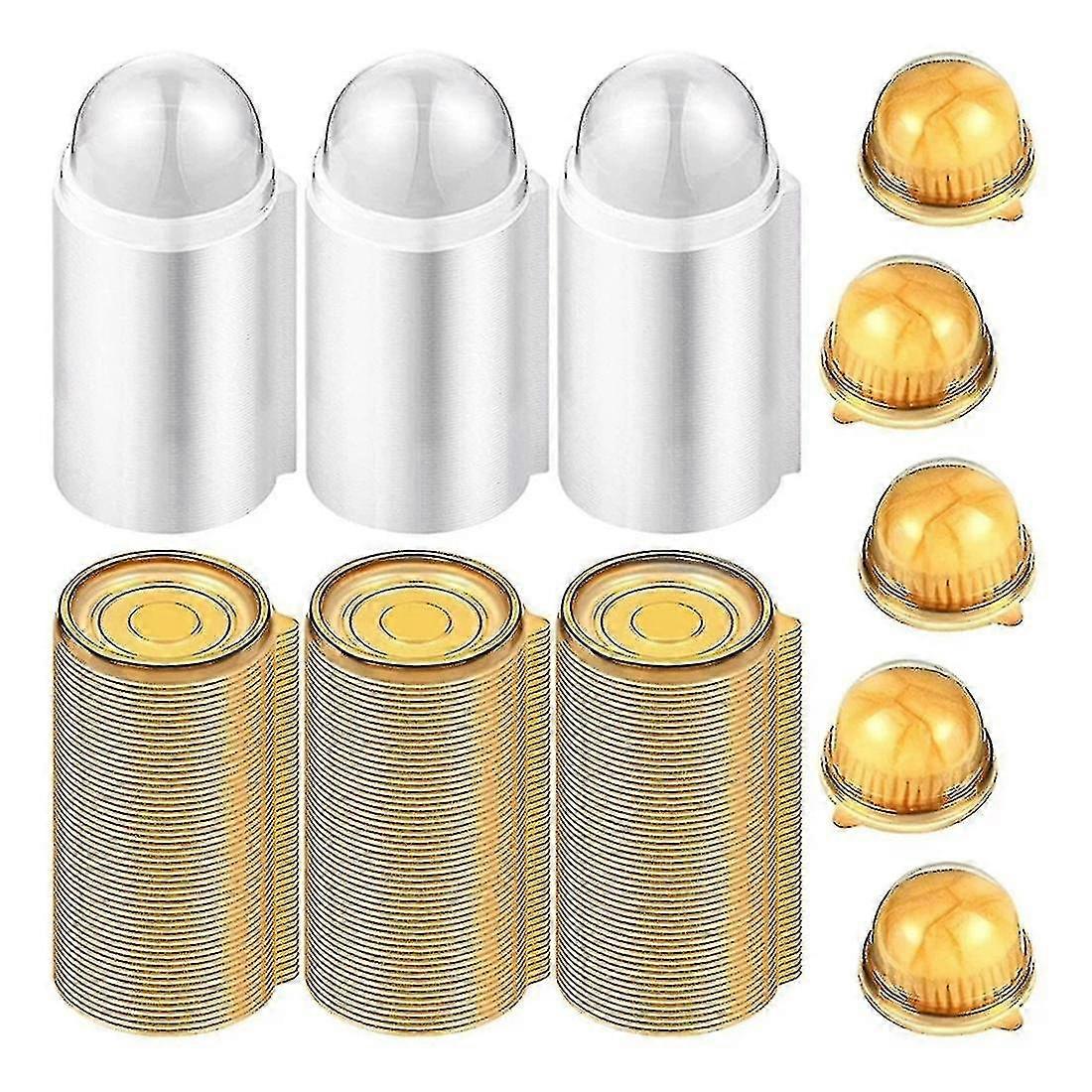 100pcs Clear Plastic Mini Cupcake Boxes Muffin Pod Dome Muffin Cake Container Box Individual Cupcak