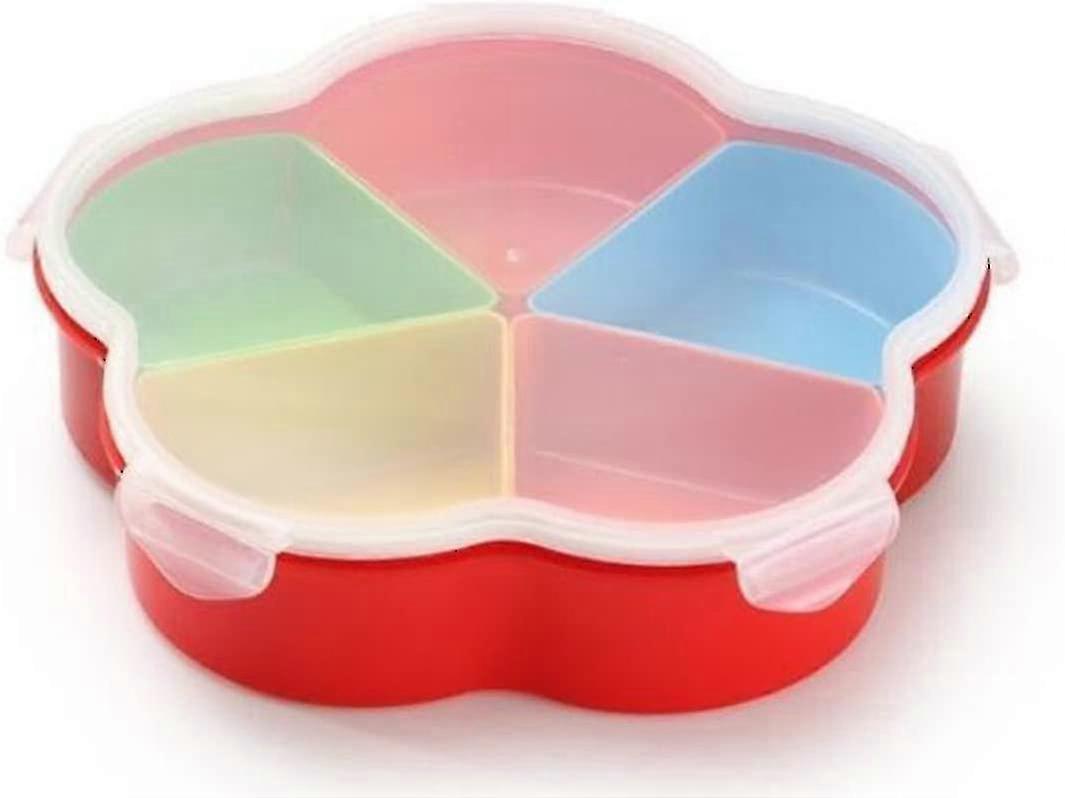 Multi Sectional Nuts And Candy Snack Serving Tray With Lid (style 3)