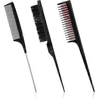 Vendas promocionais Conjunto de 3 Rat Tail Comb Back Comb Triple Comb
