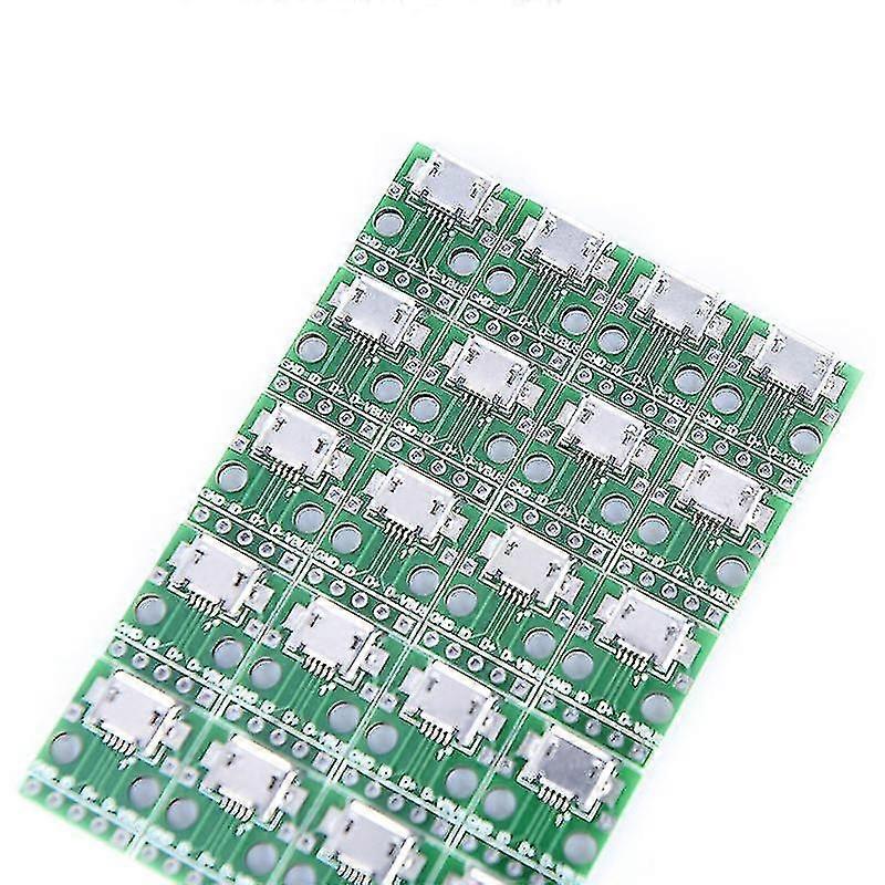 20pcs Micro Usb To Dip 2.54mm Adapter Connector Module Board Panel Female 5-pin