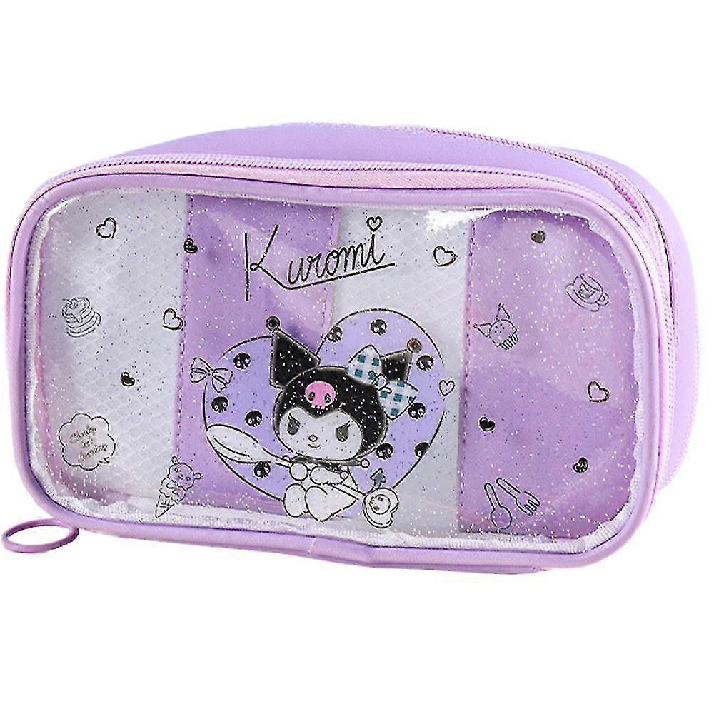 Cute Flat Pouch Zipper Pen Case Accessories Cosmetics Multi Case Bag