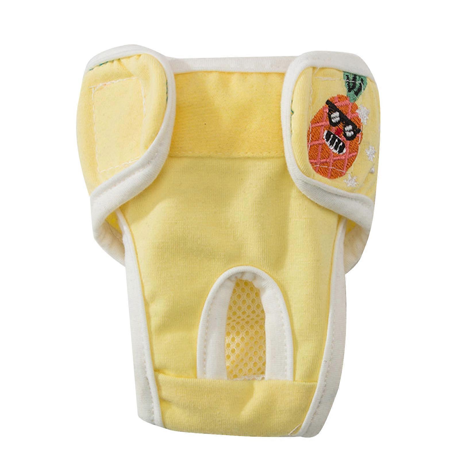 Dog Physiological Pants Comfortable Strong Protection Reduce Embarrassment Reusable Puppy Physiological Sanitary Underwear Pineapple Pattern L