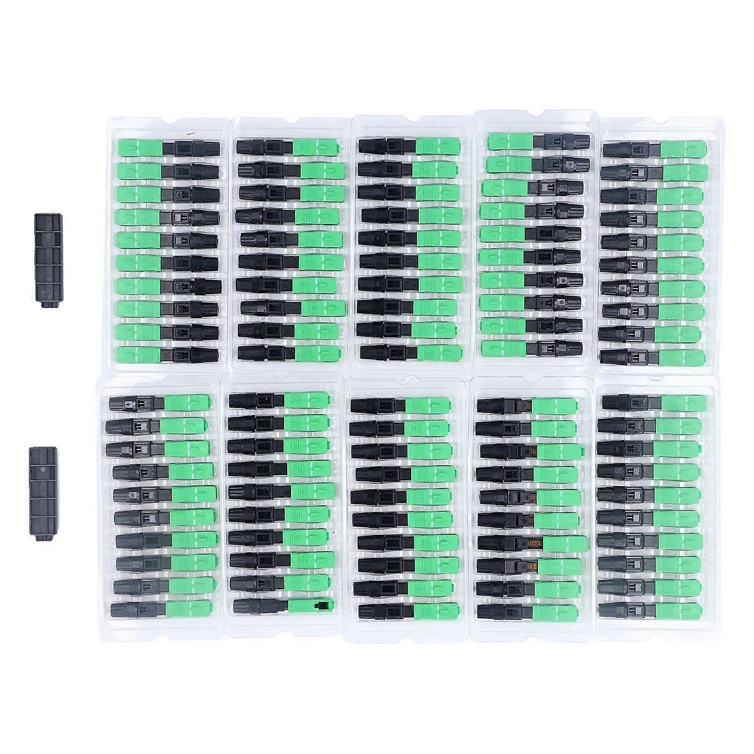 Fiber Cable Quick Connector SC UPC Square Head Preembedded ABS Optical Fiber Convertor Adapter 