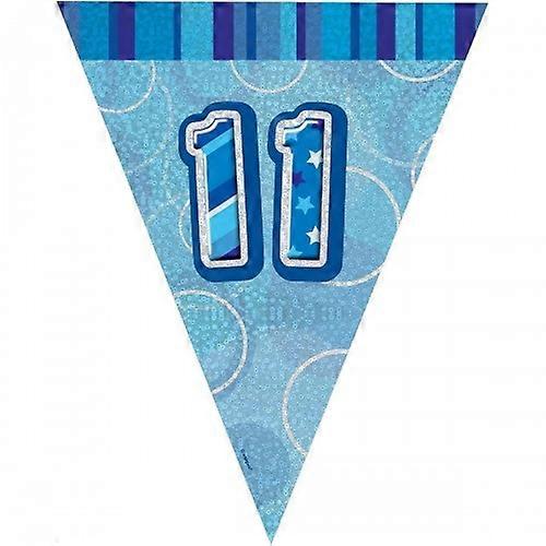 Unique Party Foil Glitz 11th Birthday Bunting
