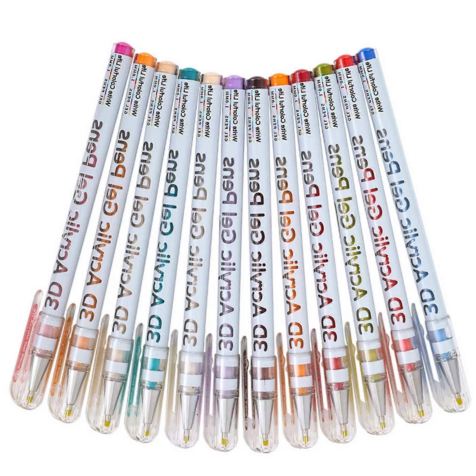 12/24 Colors Colored Pens 1.0mm Bold Point Gel Pens Quick Dry Journaling Pens Back to School Presents