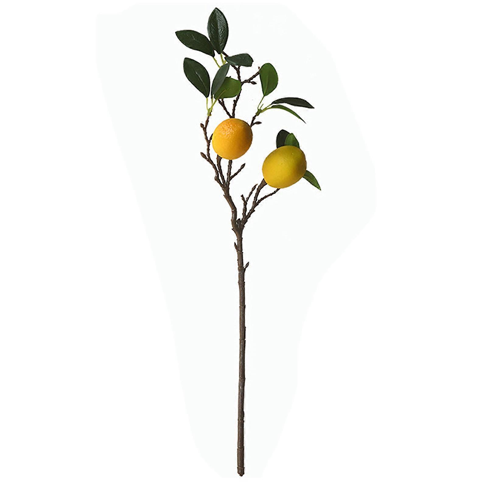 Realistic 53cm Artificial Lemon Branch, Ideal for Festivals and Decorations