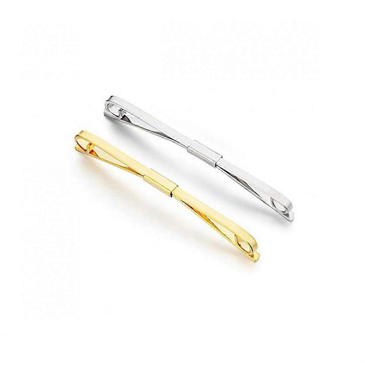 Tie Collar Bar Pin Set for Men - 6 Pieces of Gold and Silver Two Tone