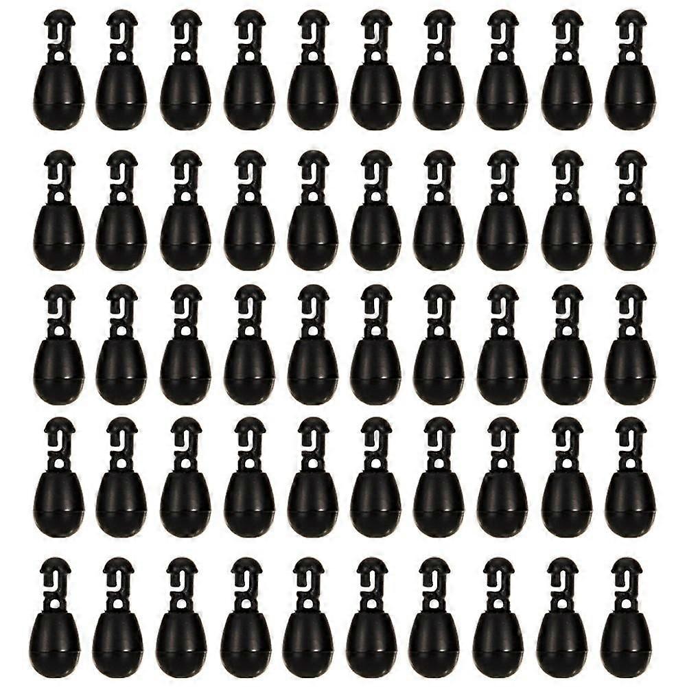 Quick Change Beads Set Terminal 20/50pcs Black Connector Feeder Fishing
