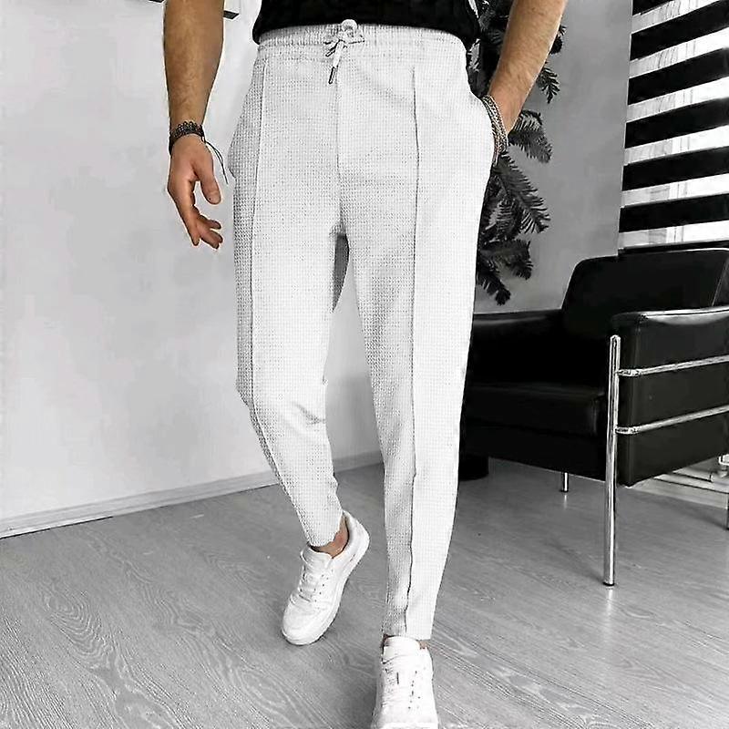Men's Drawstring Athletic Long Pants Casual Plus Size Long Pants Fitness Long Pants