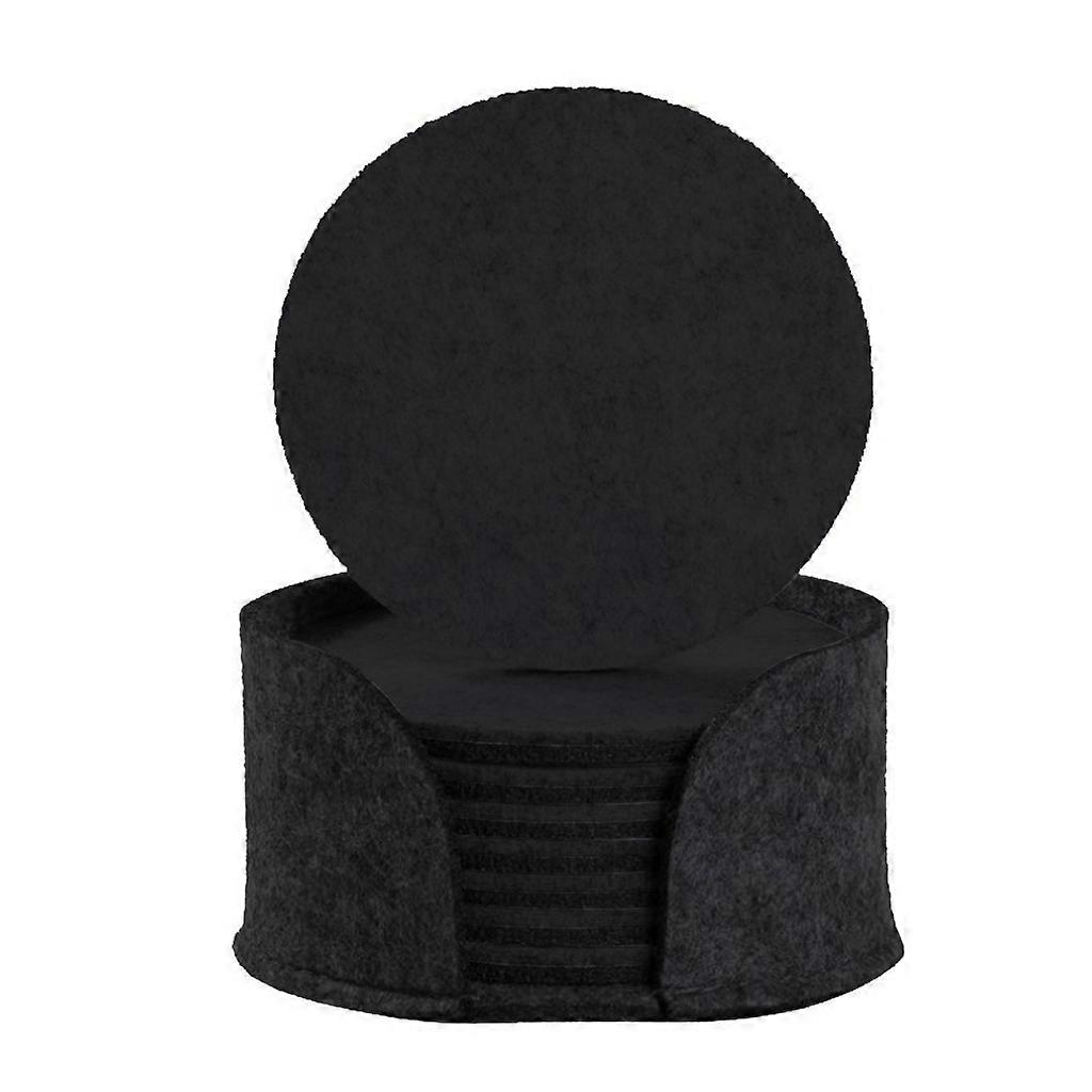 10PCS Drink Coaster Set with Holder Modern Decorative Drink Coasters with Holder Table Coasters Felt Material for Drinks SH
