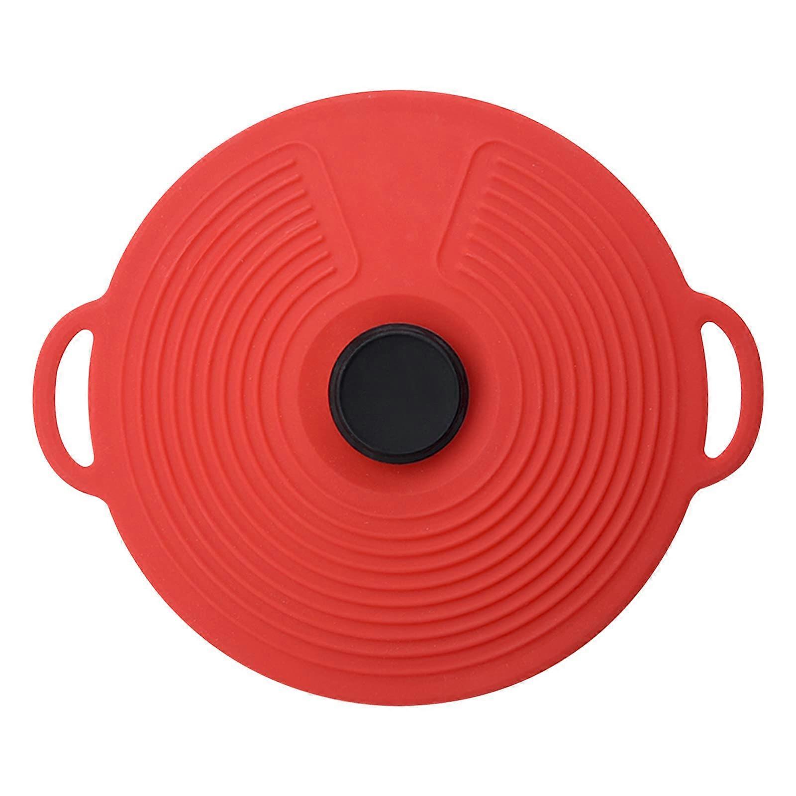 Silicone Lids 9" Reusable BPA Free for Pots, Pans, and Bowls - Heat Resistant, Red Color, Kitchen Essential