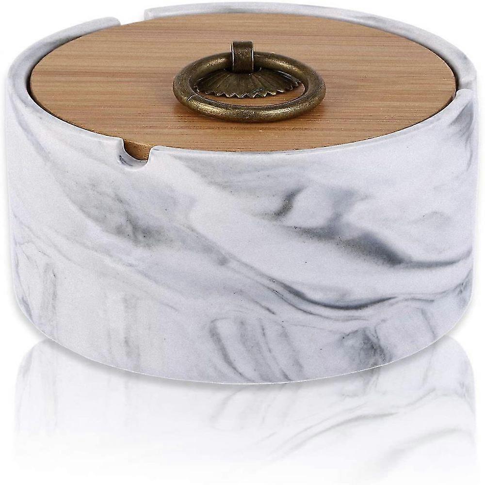 Ashtray, Ceramic Ashtray with Lids, Windproof, Cigarette Ashtray for Indoor