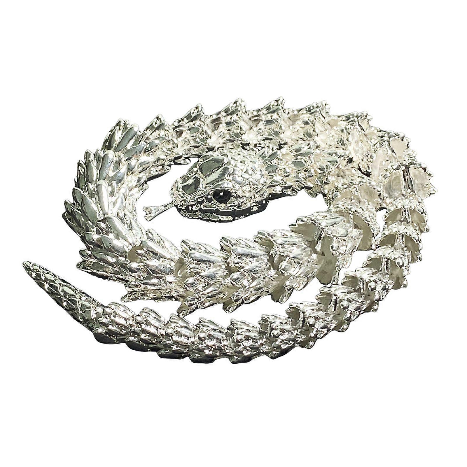 Metal Snake Statue Twistable Collectible Snake Figurine Posable Desktop Snake Ornament Lunar New Year Gift for Snake Lover
