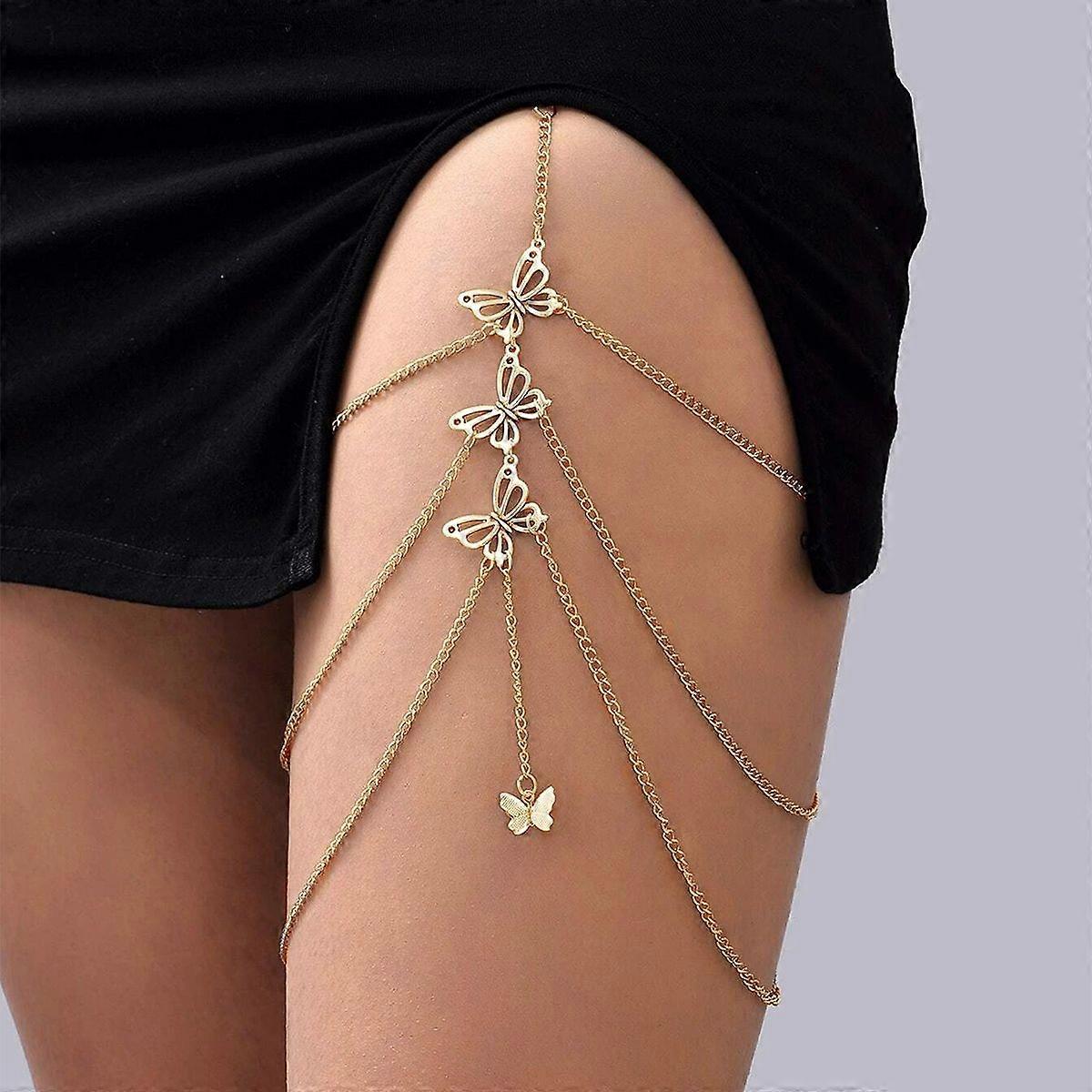 Pentru femei Lanț de picior Stil fluture Elastic Multistrat Modă Sexy Etnic Corp Lanț Accesorii