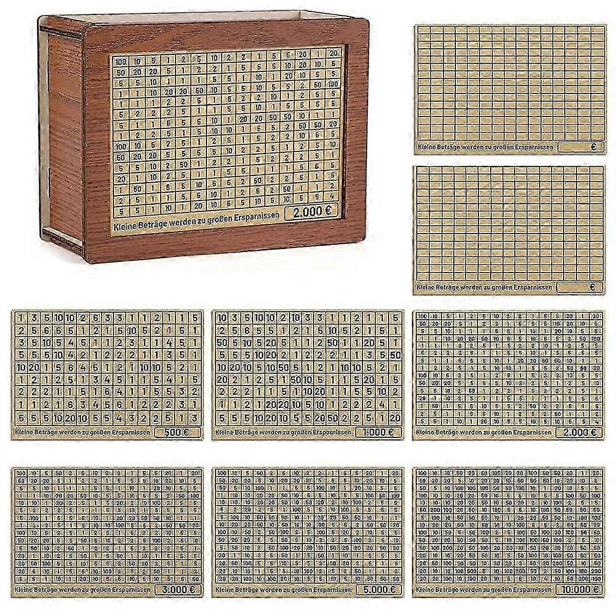 Money Box With Reusable Small Financial Management Non- Wood Wooden Money Box Box With Saving Odor