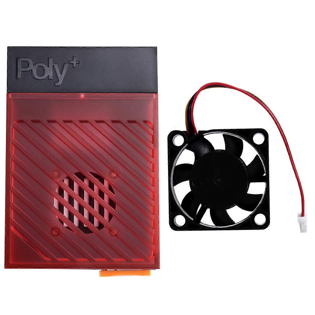 For 5 Case with Cooling Fan Enhanced Protection Design Easy Assembly Red