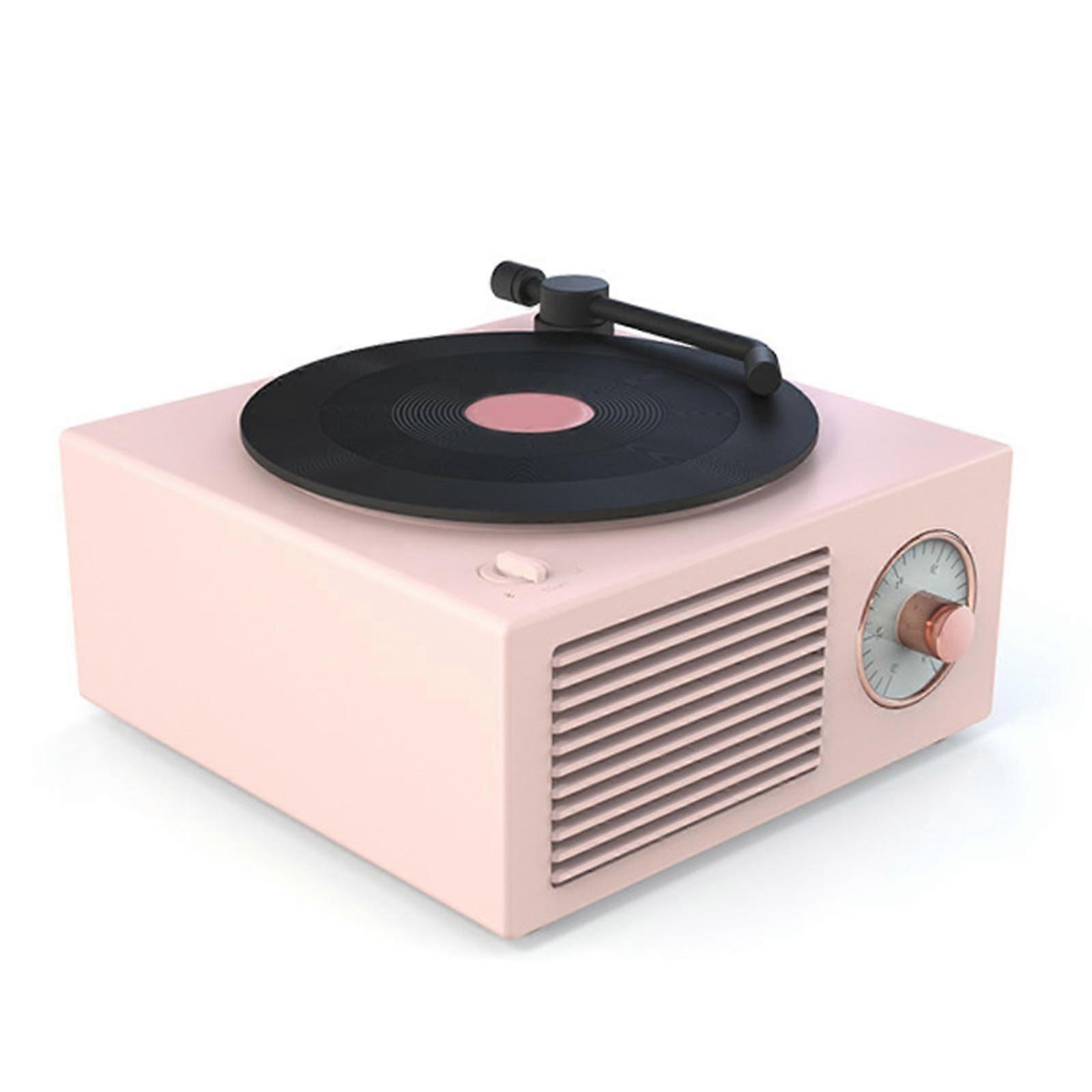 Multifunctional Mini Retro Record Player Turntable Bluetooth Speakers Loud Stereo Sound