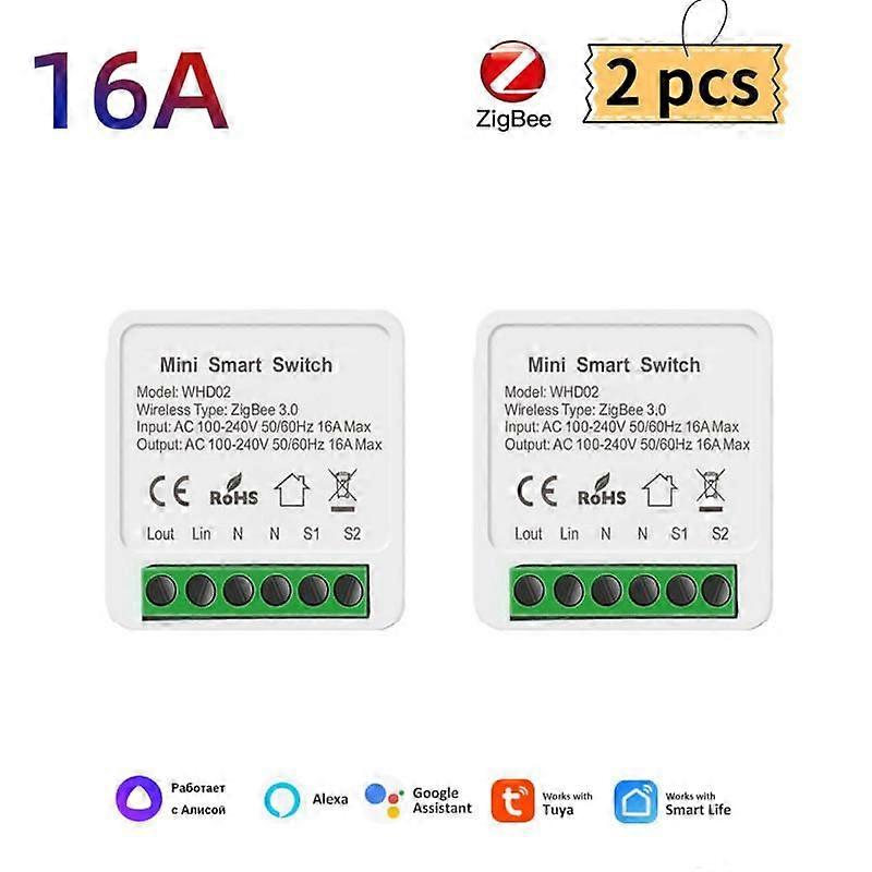 Tuya MINI Wifi And Zigbee Switch DIY 2-way Control Timer Relay Automation