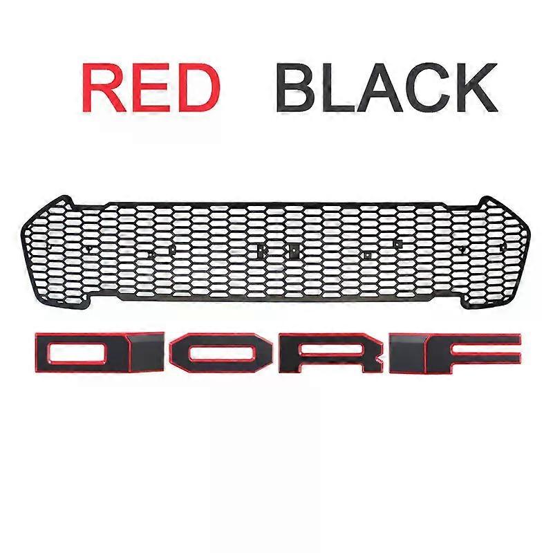Calandre Raptor Grille de pare-chocs avant modifiée Mesh Compatible pour RANGER 2015-2018 T7 Px2 MK2 xL xL+ xLS xLT Limited WILDTRAK Pickup Trucks