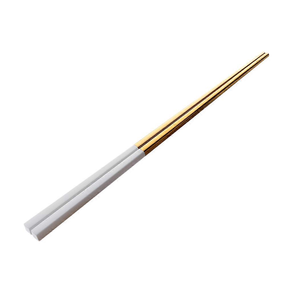 1 Pair Stainless Steel Chopsticks EcoFriendly Square Tableware Dinnerware